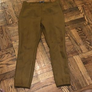 Mocha suede dressy pants